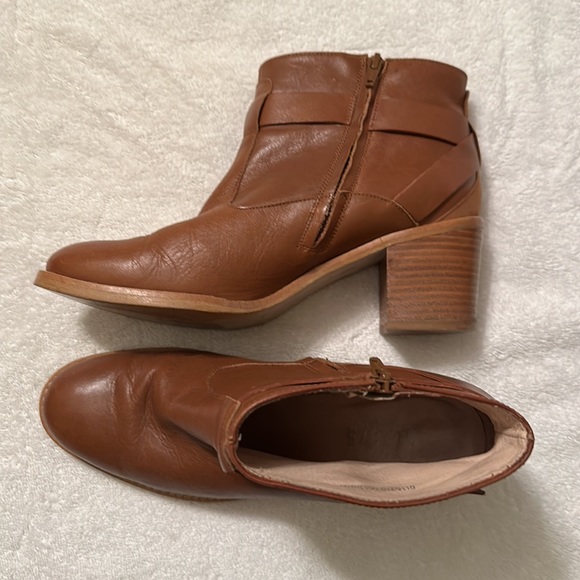 Hobbs London Tan Brown Leather Ankle Boots Made in Spain Size 41 - Picture 9 of 15